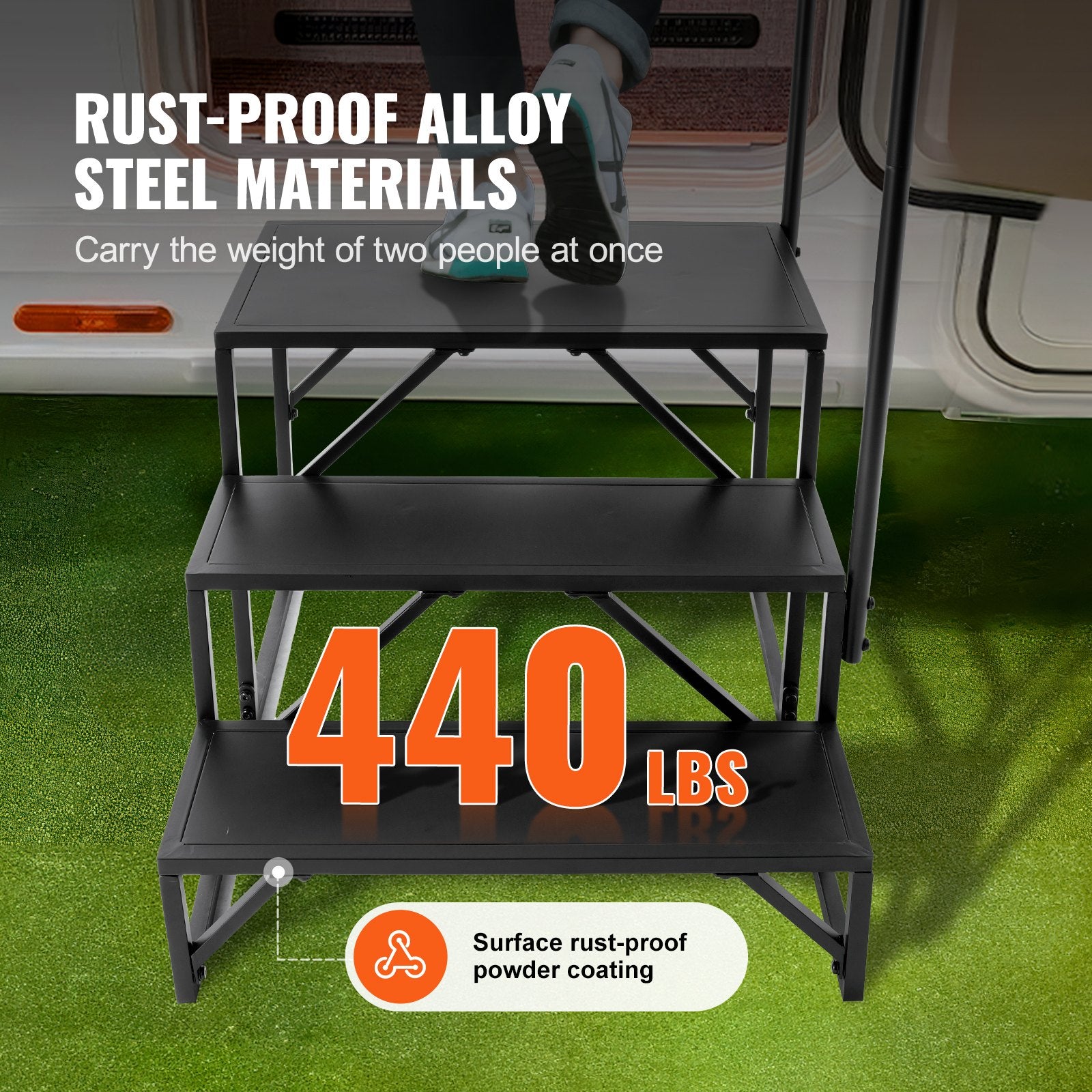 3 Step RV Stairs For Camper Access