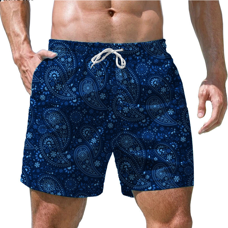 Men’s Hawaiian 3D Print Board Shorts
