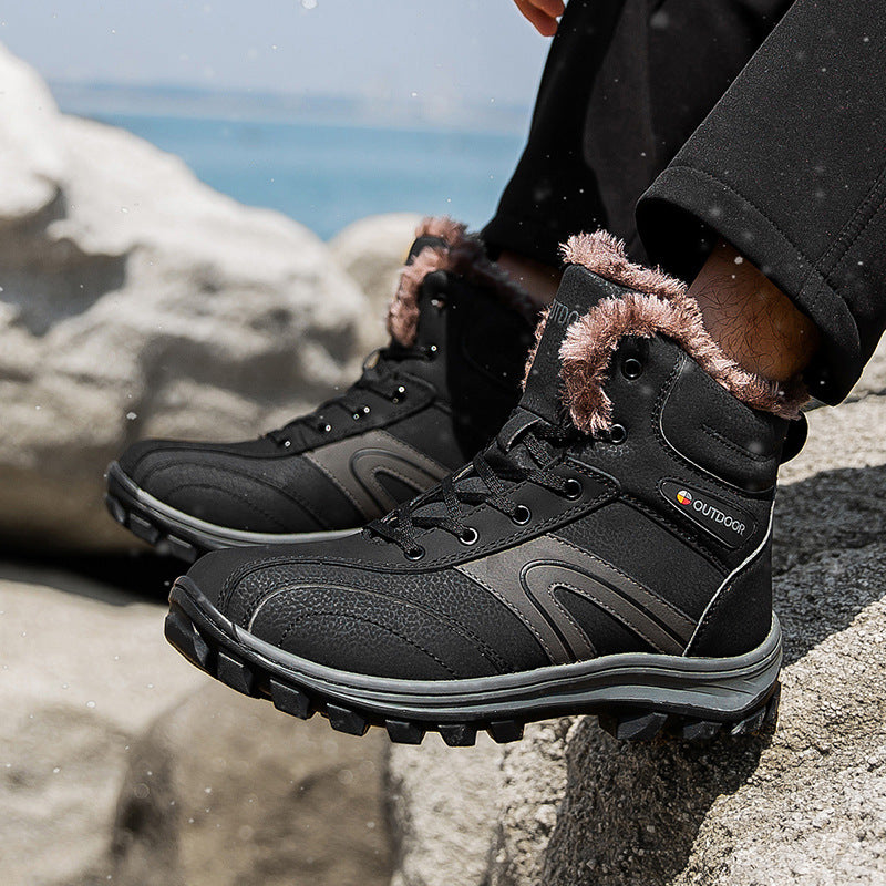 Velvet Warm Plus Size Hiking Boots