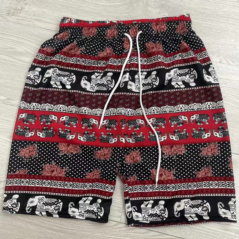 Elephant Print Swim Trunks