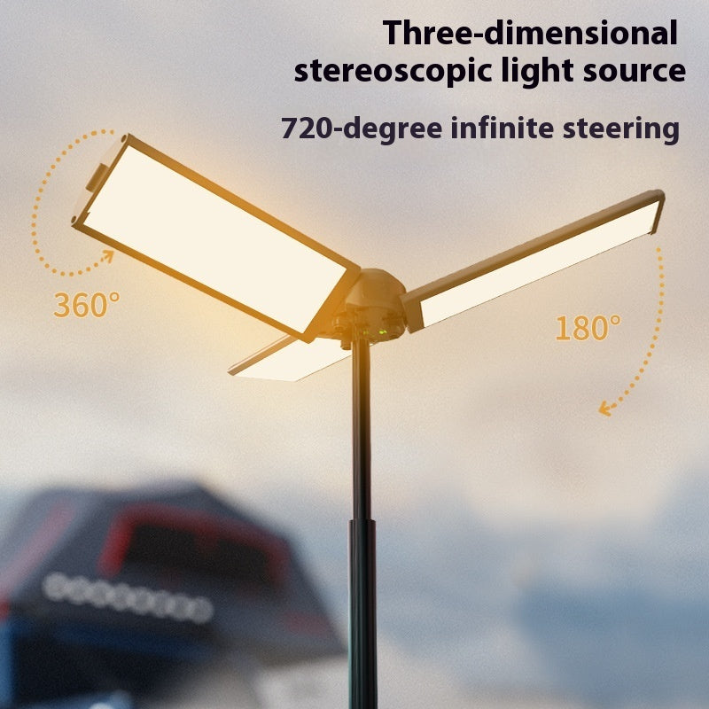 Rechargeable Three-leaf Bracket Camping Lantern