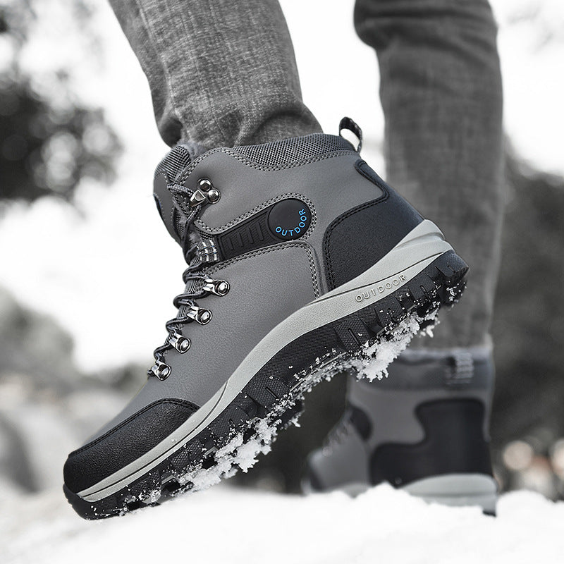 Winter Snow Boots Men Warm Plush Ankle Boots