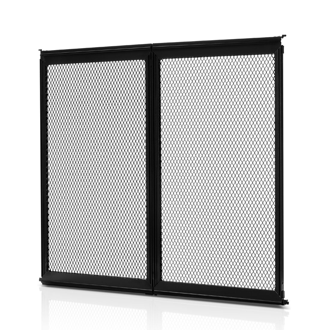 RV Screen Door Protector Aluminum Alloy Pet Mesh 22.5×20 Inch Black