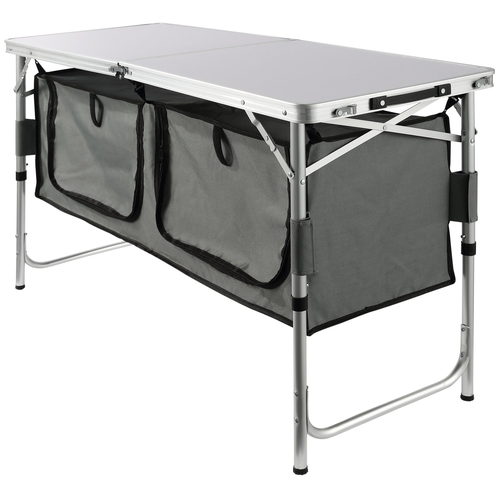 VEVOR Folding Camping Kitchen Table Adjustable Height