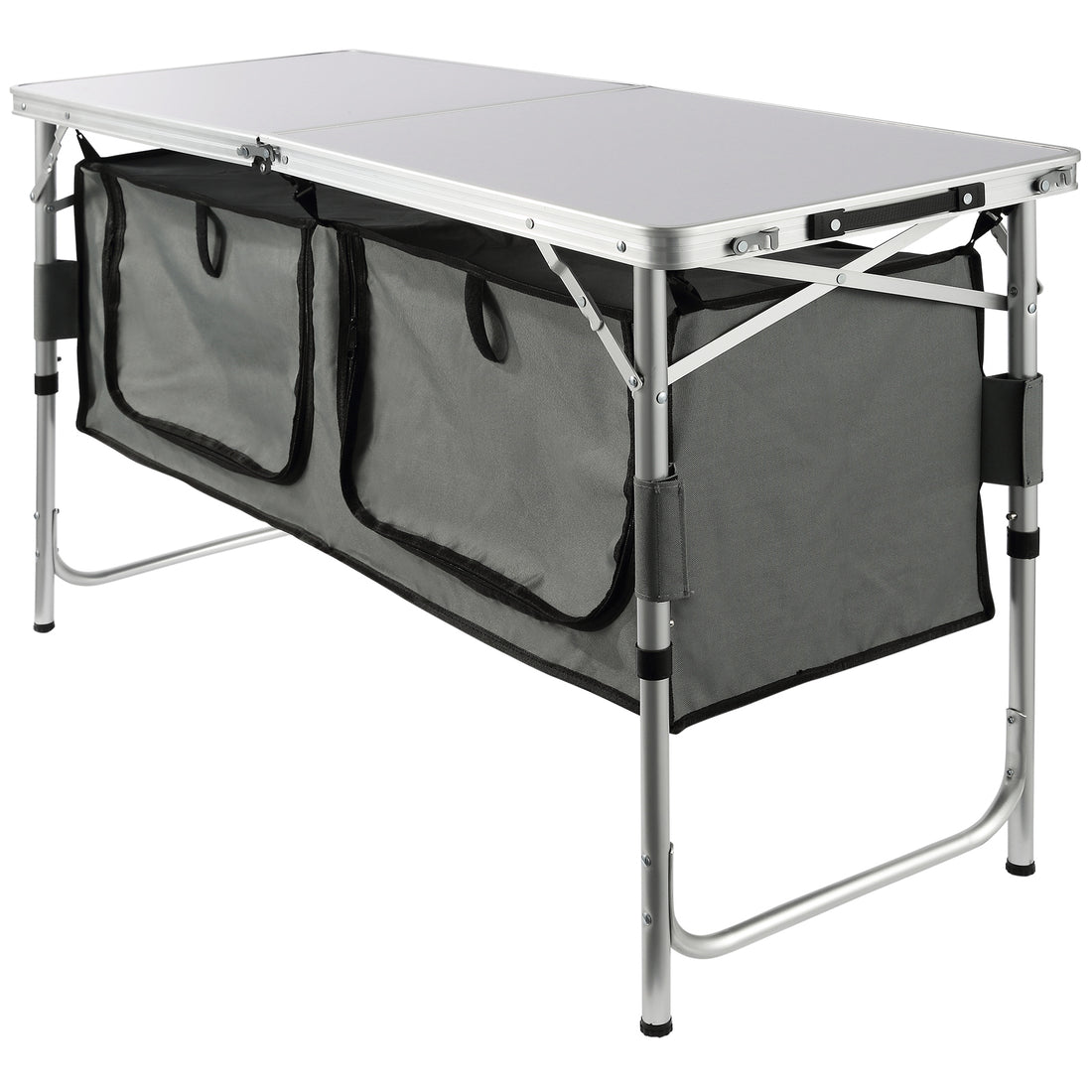 VEVOR Folding Camping Kitchen Table Adjustable Height
