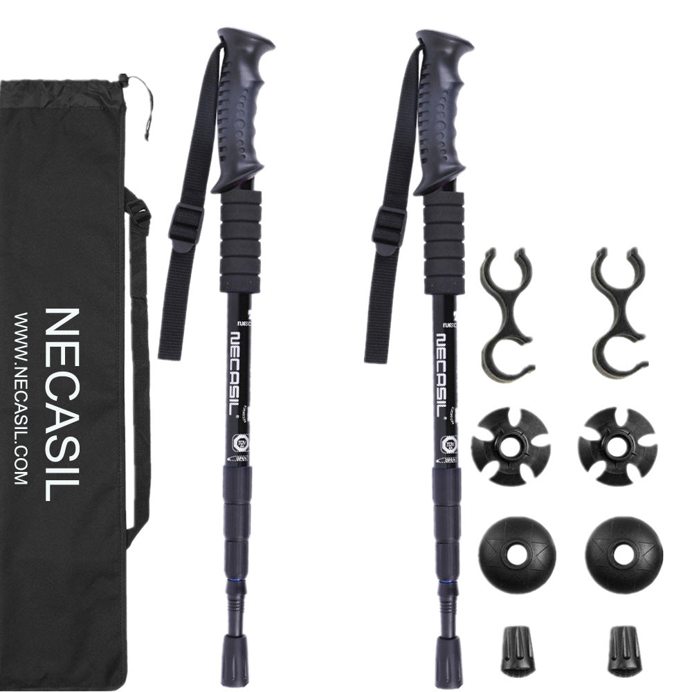 Newcastle Four Section Telescopic Trekking Poles Hiking Sticks