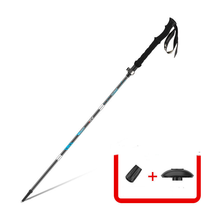 Ultra-Light Folding Trekking Poles Hiking Walking Sticks Outdoor Climbing Ge