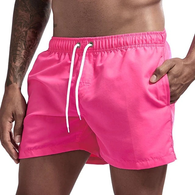 Men’s Candy Color Casual Beach Shorts