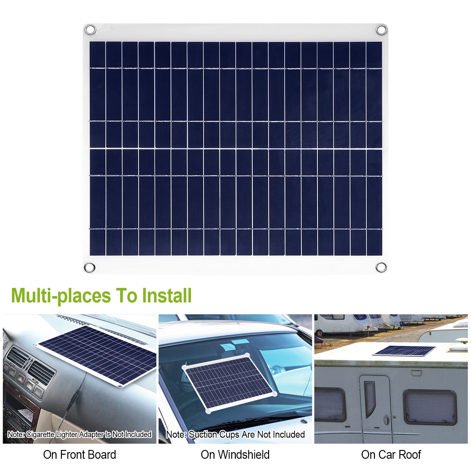 1Pc Outdoor Solar Panel 12V 25W Car Battery Charger