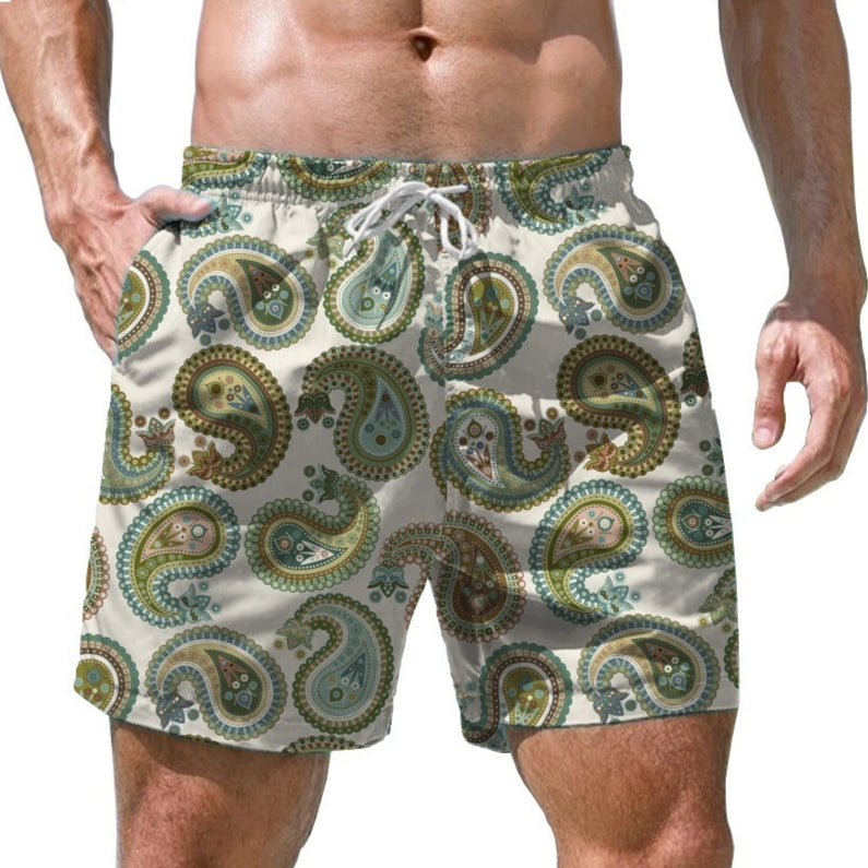 Men’s Hawaiian 3D Print Board Shorts