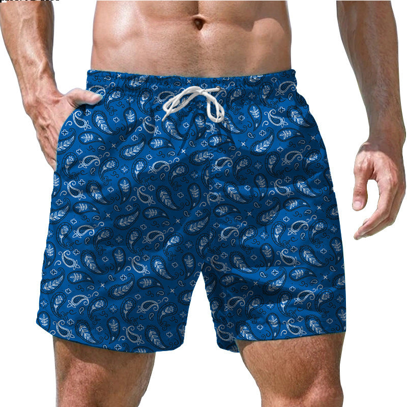 Men’s Hawaiian 3D Print Board Shorts
