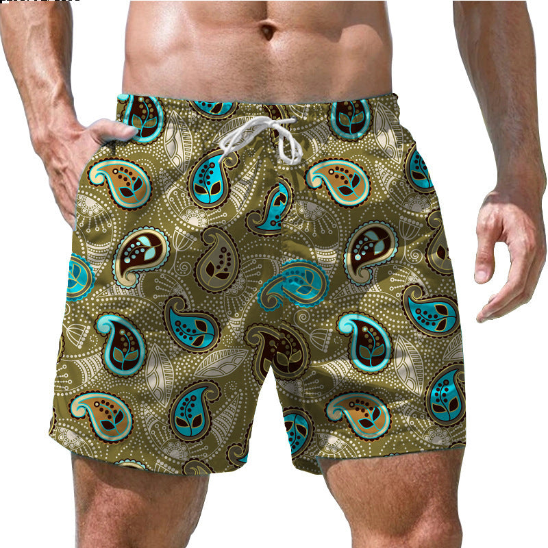 Men’s Hawaiian 3D Print Board Shorts