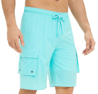 Men’s Solid Color Casual Outdoor Beach Shorts