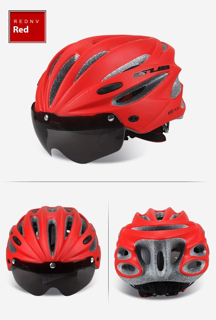 Integrated Riding Cap Magnetic Goggles Helmet