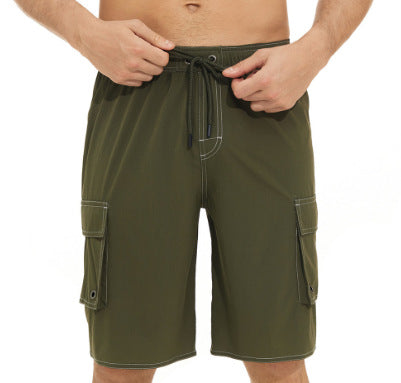 Men’s Solid Color Casual Outdoor Beach Shorts