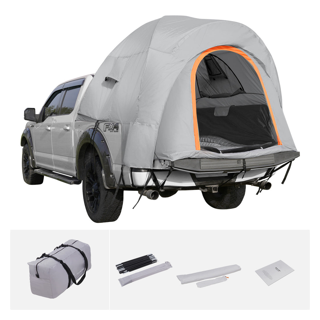 VEVOR Truck Bed Tent 6.4–6.7 Ft Waterproof Double Layer 2–3 Person