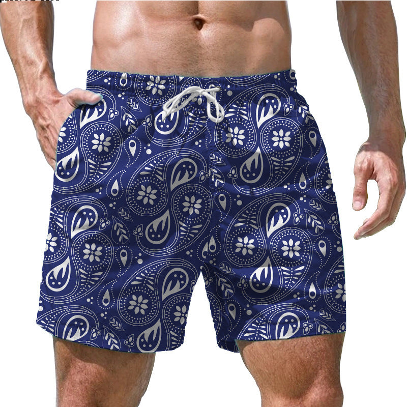 Men’s Hawaiian 3D Print Board Shorts