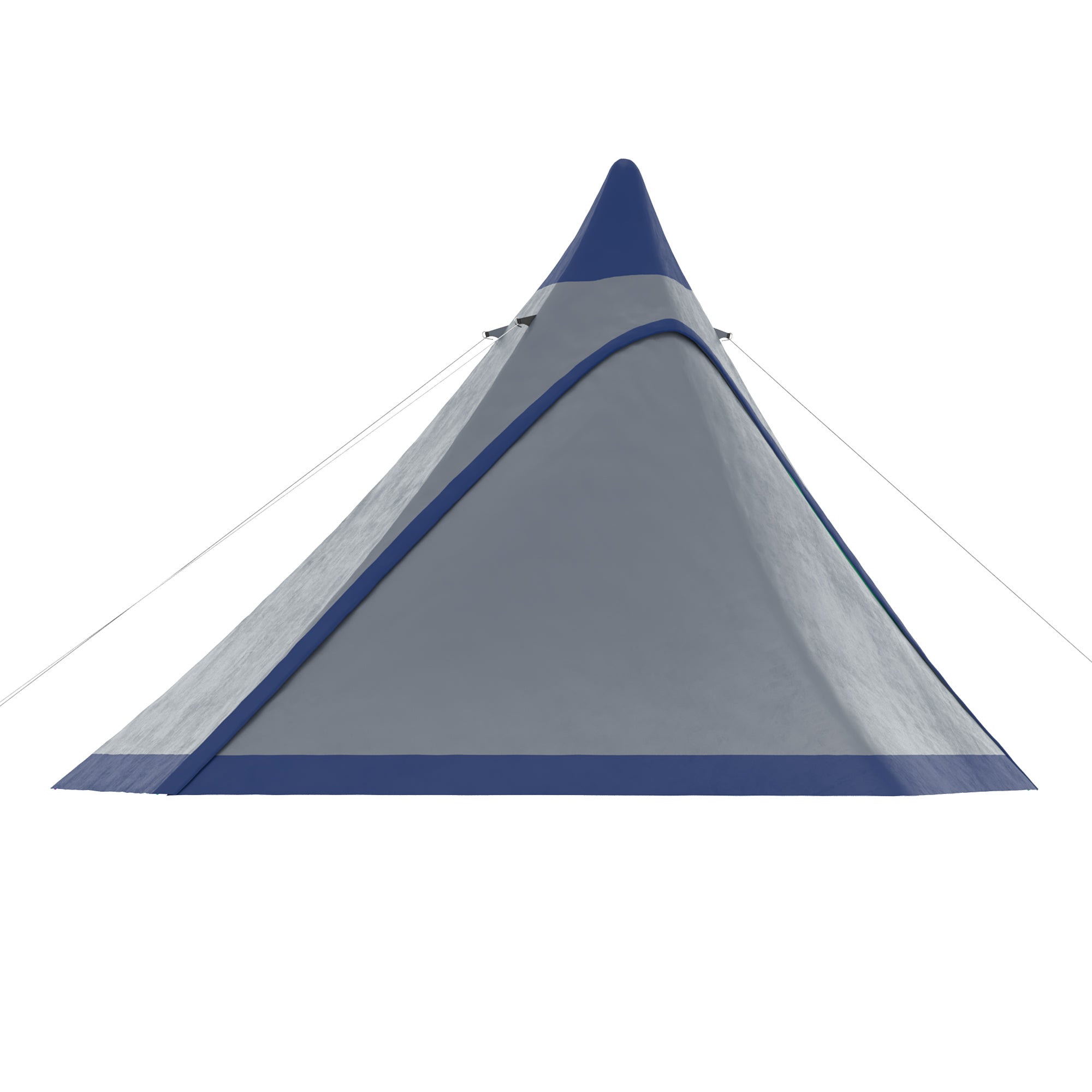 15.4×15.4×8.5 Ft Waterproof Teepee Camping Tent With Porch (Blue), 2–3 Person Outdoor Hiking Tent