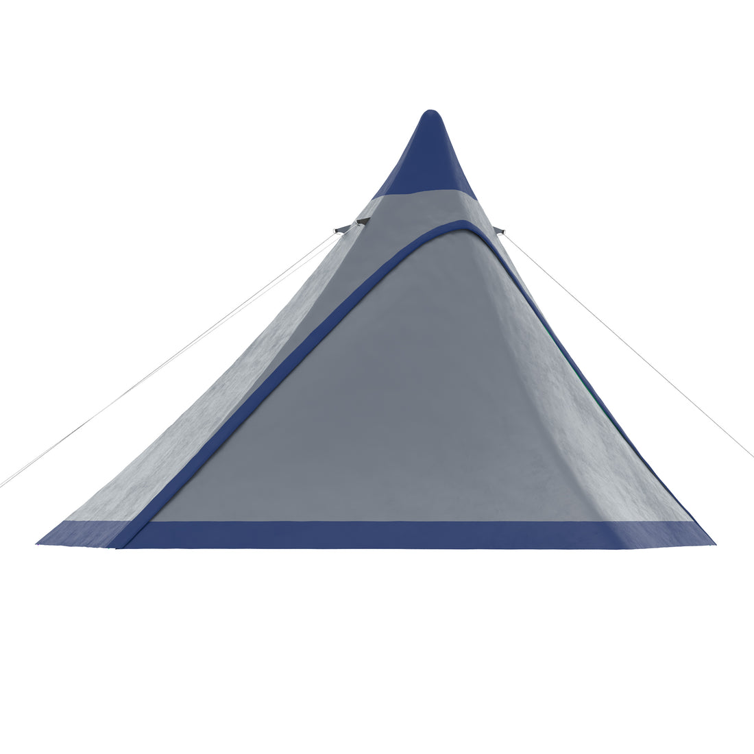 15.4×15.4×8.5 Ft Waterproof Teepee Camping Tent With Porch (Blue), 2–3 Person Outdoor Hiking Tent