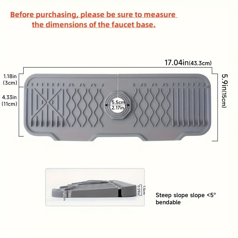 Non Slip Self Draining Silicone Sink Drying Board